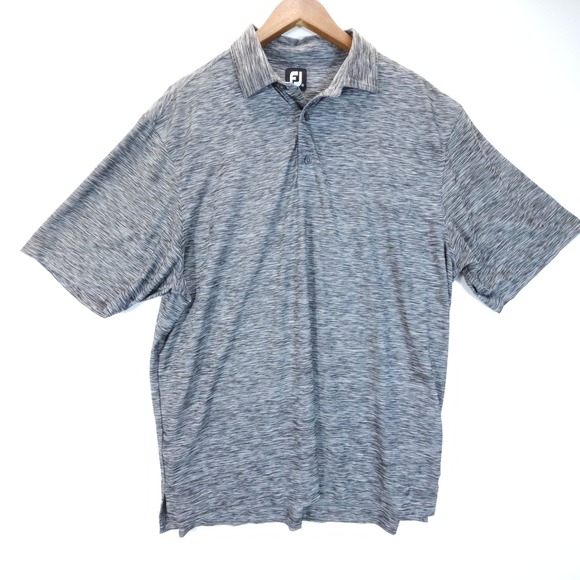 FootJoy Other - FootJoy Polo Shirt Mens XL Gray Streetwear Space Dye Performance Golf Top Eagle